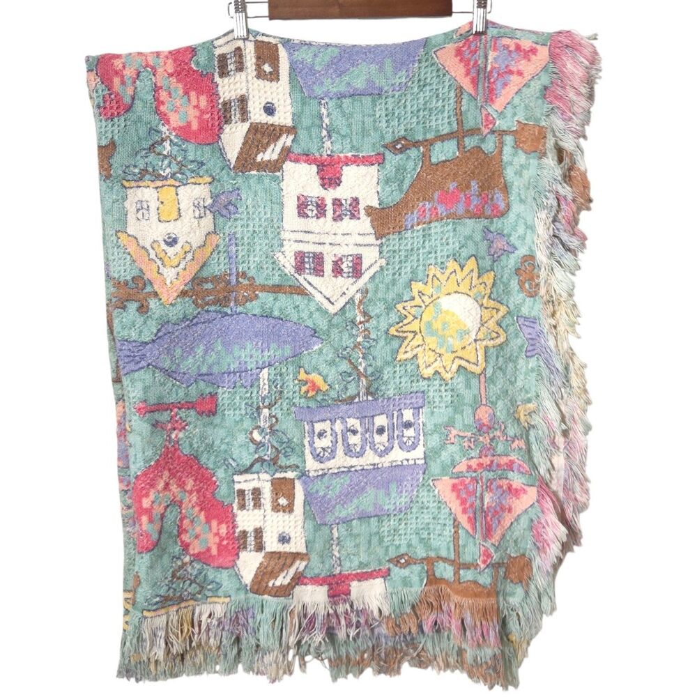 CROWN CRAFTS Blanket Throw Country Farmhouse Rooster Barn 62” X 48”